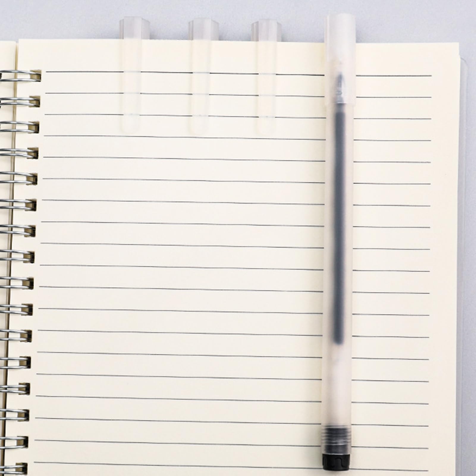 Writing Gel Pen 5Pcs Gel Pen Quick Drying Smooth Writing Stationary INS Simple Clear Black Ink Pen for — view 4