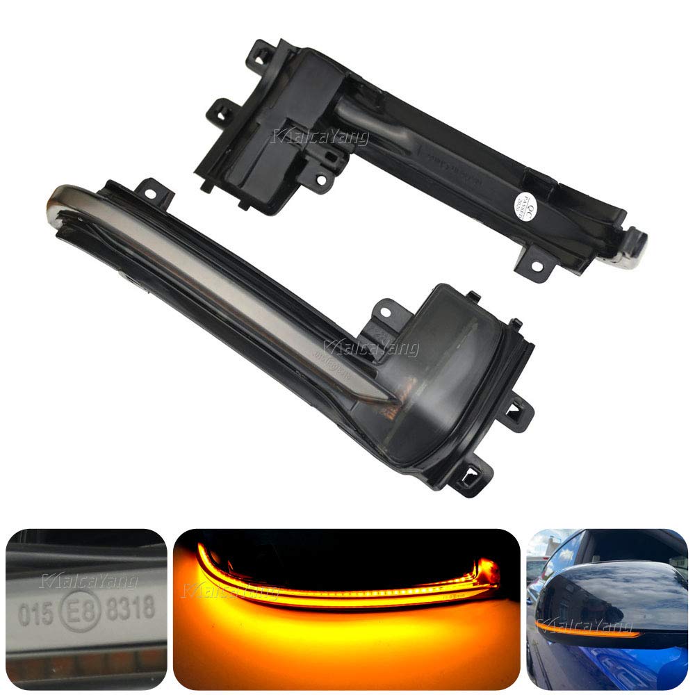 Une paire Indicateur de Miroir Sequentiel Dynamiques LED Clignotant Pour Audi A3 8P A4 A5 B8.5 Q3 A6 C6 S5 RS3 RS4 RS5 (2010-2016) Noir