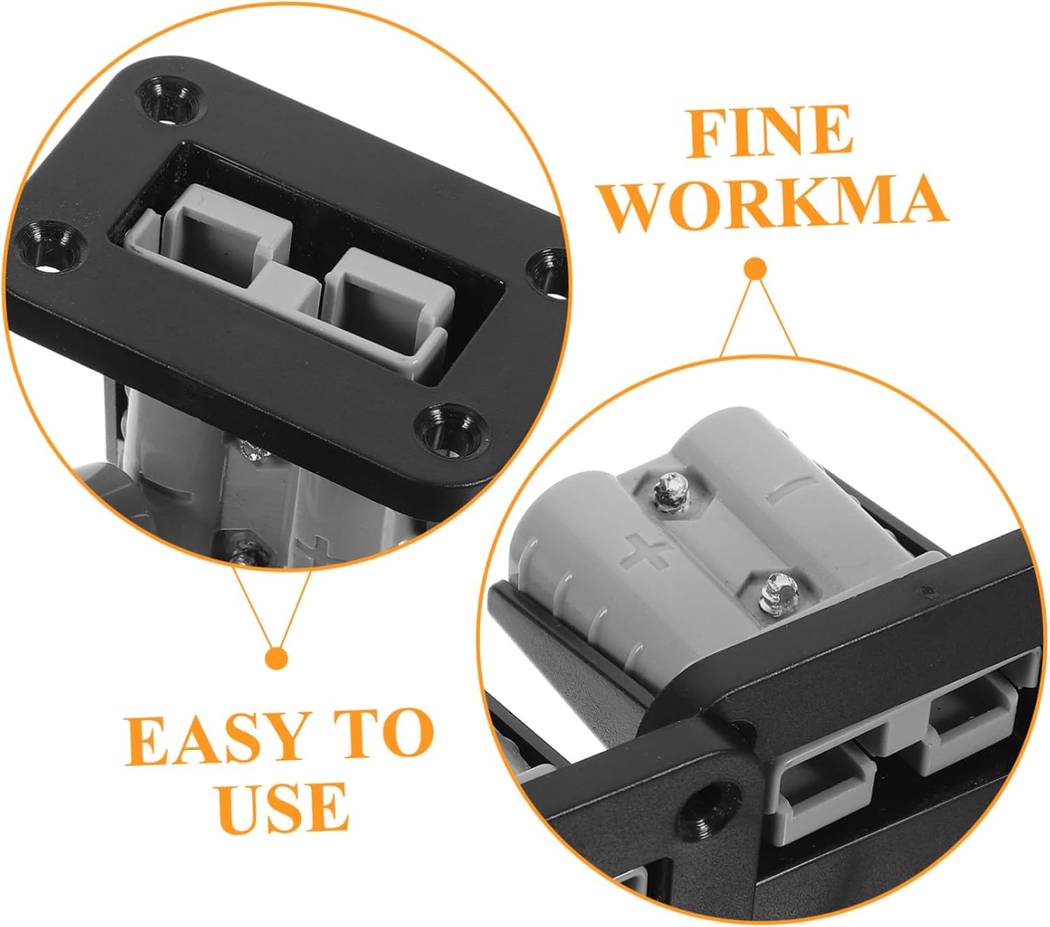 MAGICLULU 2Pcs Battery Quick Connect Disconnect Plug for Easy Installation Winches and Motors High Transmission Durable Connector with Bracket for Reliable Performance