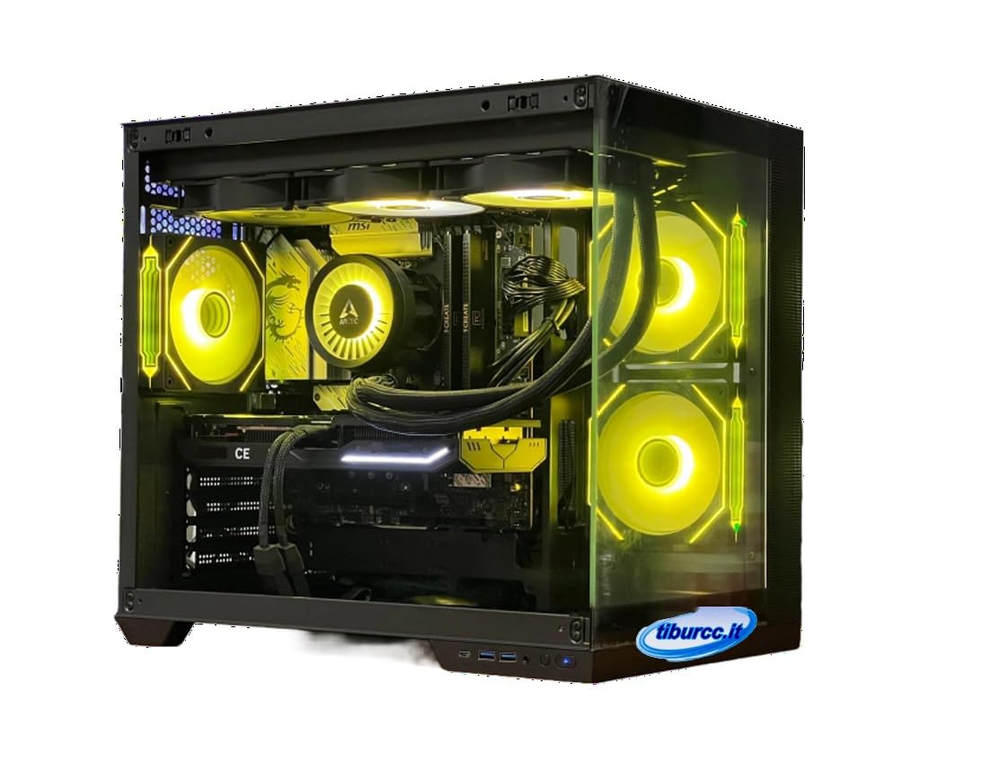 Computer Gaming PC doppia camera 3xFan (R5 7500F, RTX 5070 12GB) 32GB RAM 1TB NVMe WIFI Bluetooth