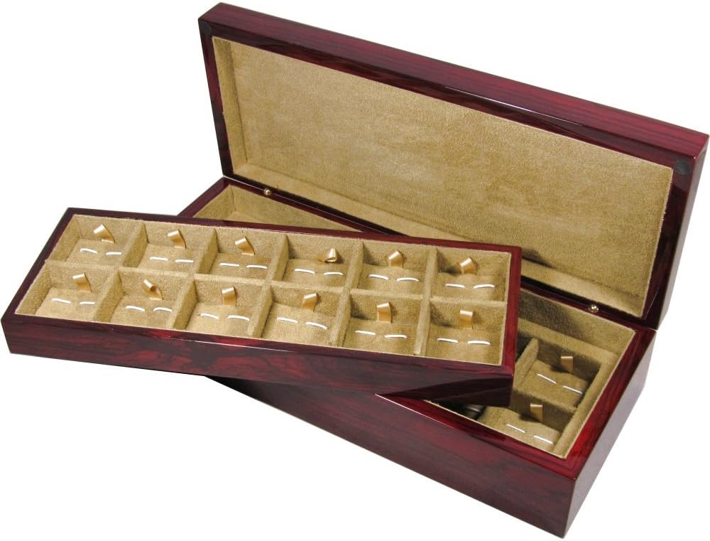 Rosewood 24 Pair Cufflink Box
