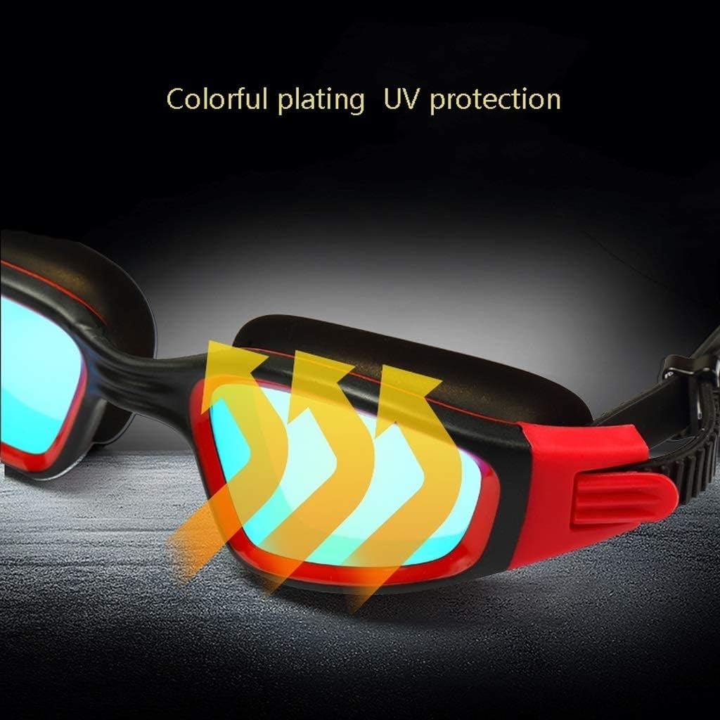 水泳ゴーグル、水泳ゴーグル 曇り止め UV 保護、漏れなし、最高のクリアビジョン競技トレーニング トライアスロン水泳ゴーグル 大人、