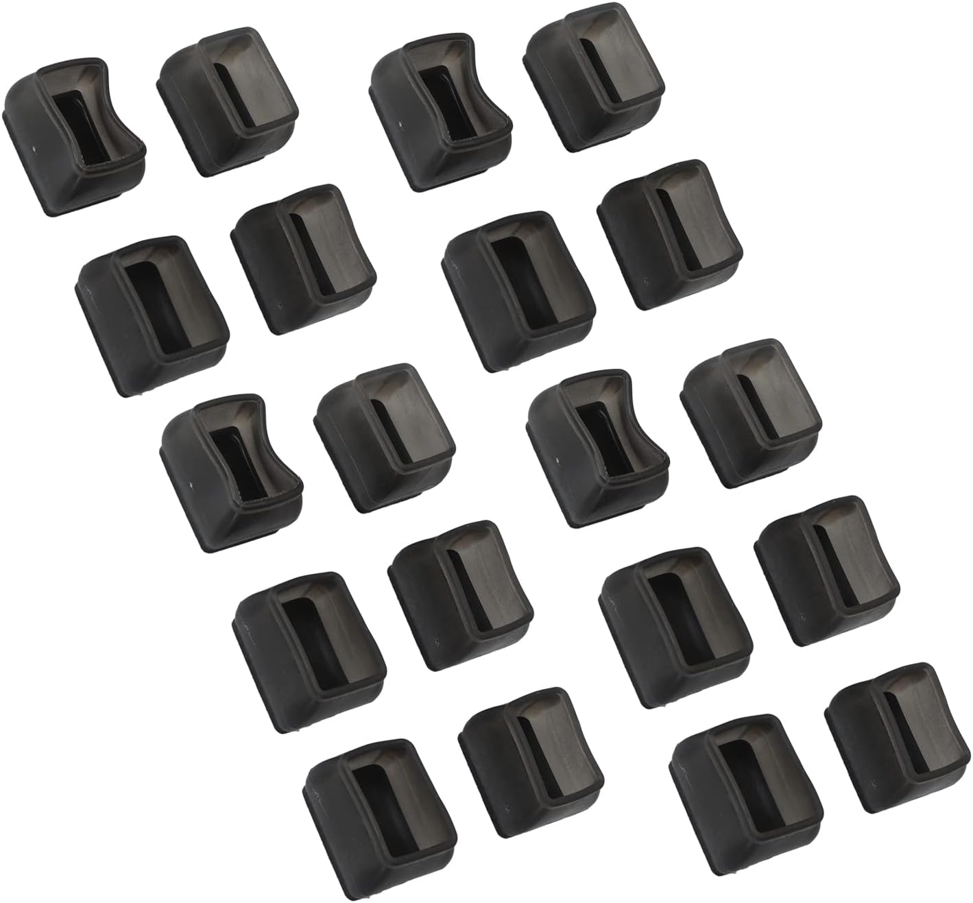 20 Pcs Chair Leg Floor Protector, Rectangular Silicone Felt Mat for Furniture, with Scratch Proof Noise Reduction, for Wooden Floor Tile Chair Table (S)