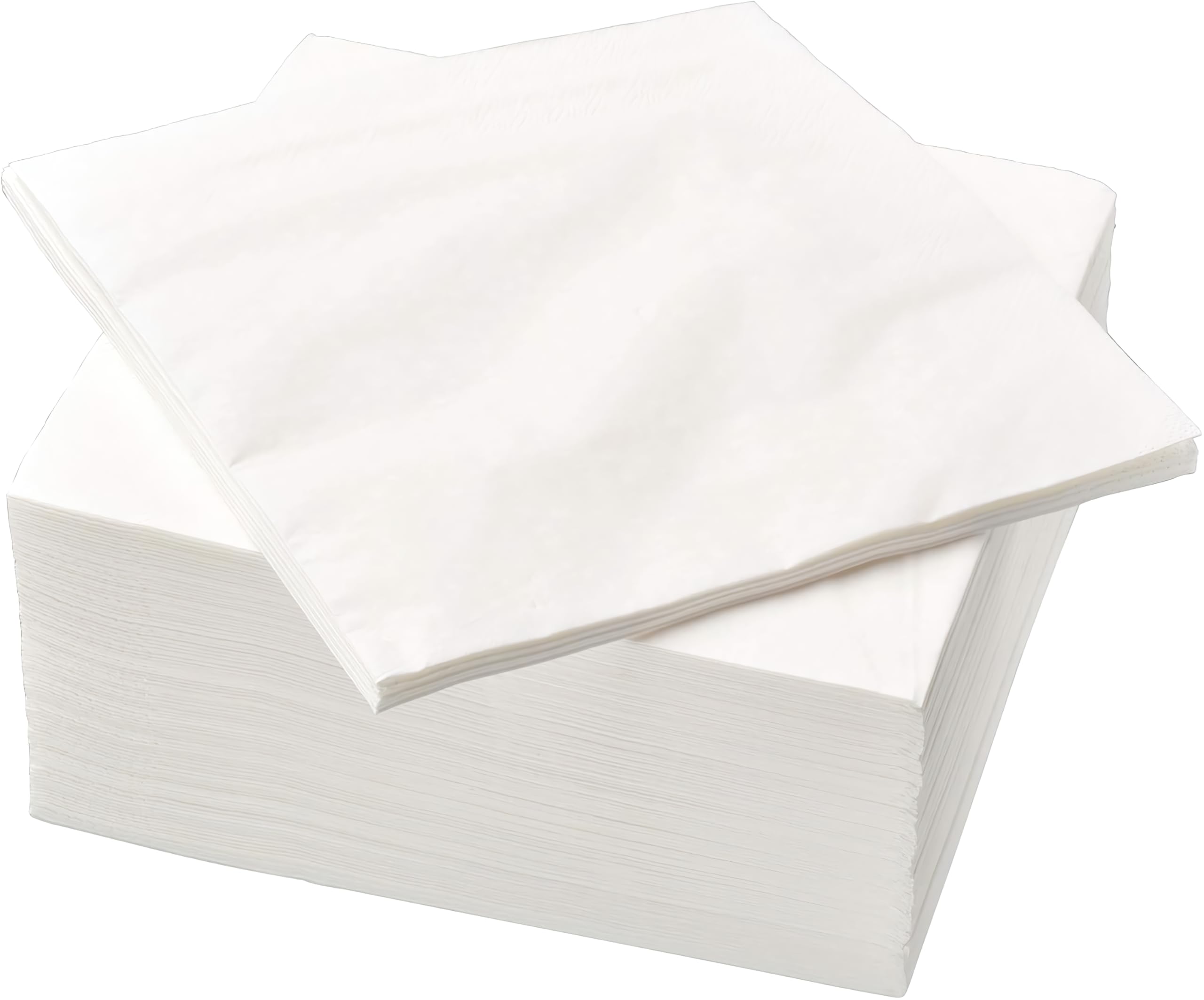 Lot de 500 Serviettes en Papier Jetables blanche, Taille 40 X 40, Haute Qualité, Hygiéniques, Idéales pour fête, mariage, anniversaire, Usage Professionnel