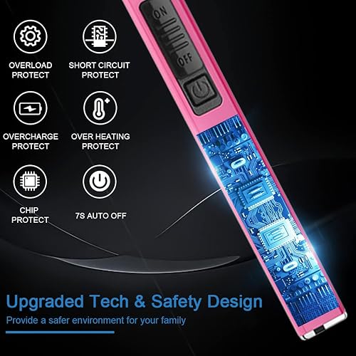 Miniatura 4 de MeeToo Encendedor fluorescente eléctrico para velas, encendedor USB recargable, arco de plasma, resistente al viento, crece en la oscuridad para