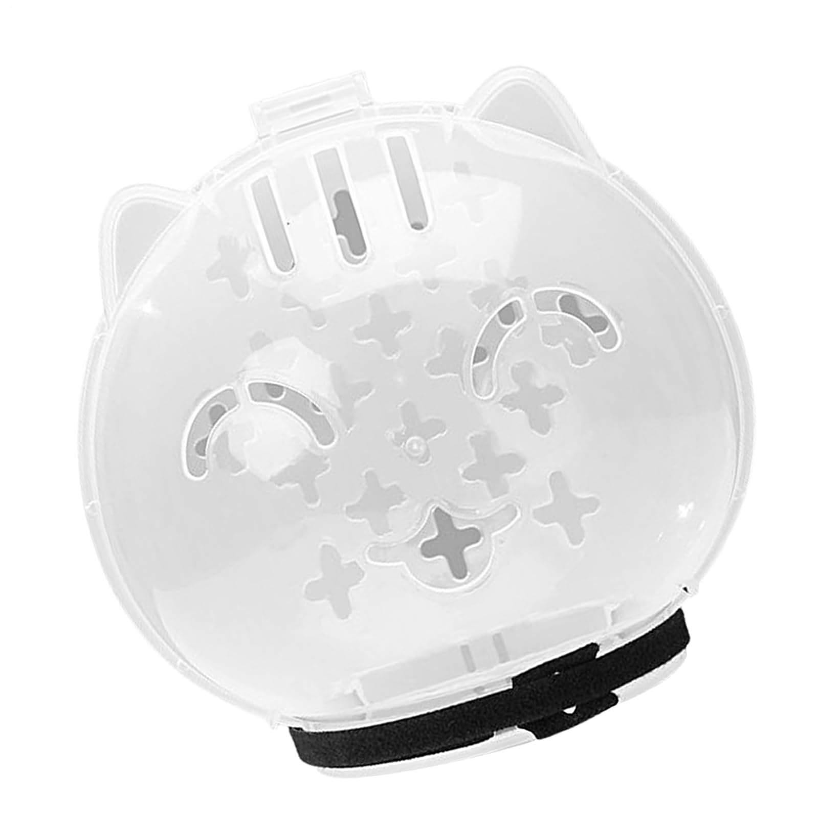 2 Pieces Cat Helmet For Grooming Pp Cat Muzzle For Nail Trimming Anti Bite TransparentCats Adjustable Hood With Breathable Holes Protector For Pet Bathing Shaving Prevent Biting Chewing