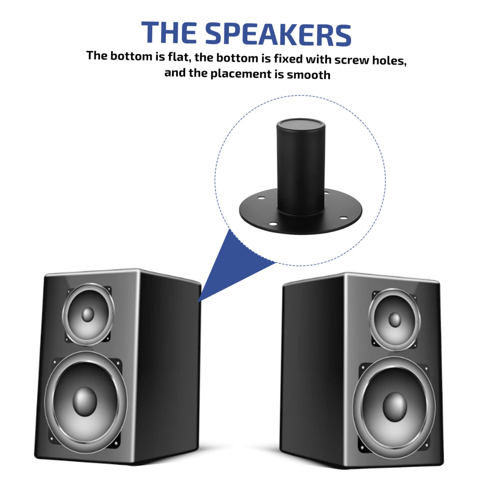 FUNOMOCYA 1Pc Iron Speaker Bracket Stand Heavy Duty Speaker Base for Stage Party Use Reliable Easy to Install Design Professional Accessory for Secure Speaker