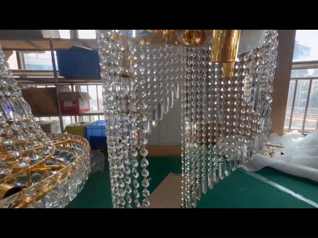 YOVINO Large Spiral Crystal Beaded Strands Chandelier for High