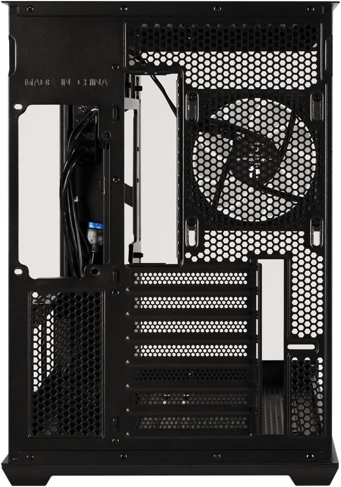 Rear external view of BitFenix AL118 PC case showing expansion slots and rear fan
