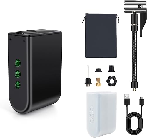 Mini bomba de bicicleta portátil de 100 PSI, bomba de aire de 1260 mAh, adecuada para coches eléctricos, motocicletas, bicicletas y pelotas.. disponible en Yaxa Costa Rica