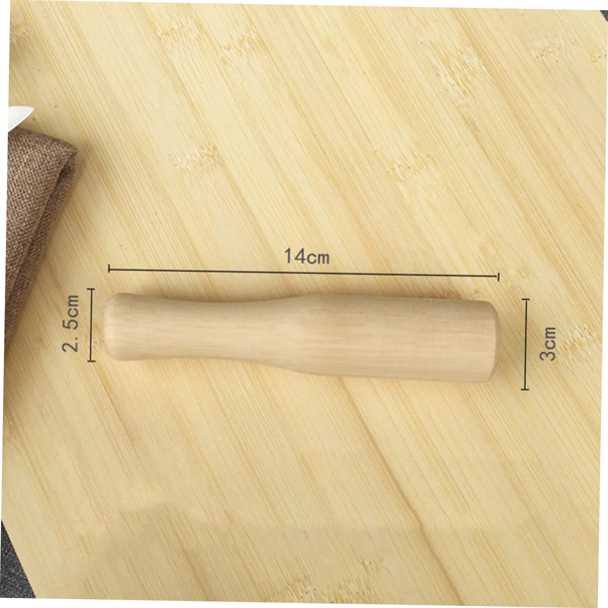 CIYODO Professional Wood Pestle Long Handle Solid Wood Grinding Rod for Canning Sauces