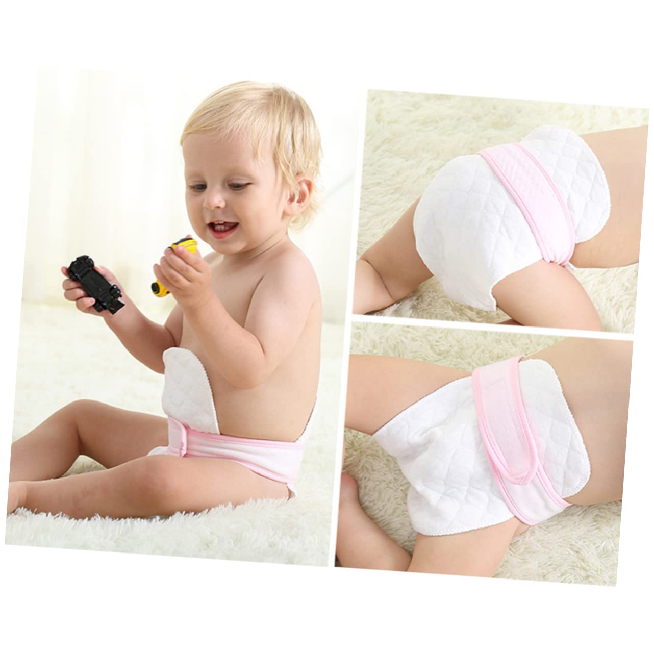 Wakauto Cloth Diapers for Newborns 10 -ply Cotton Diapers Reusable Breathable Leak-Proof