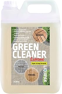 Liquipak Green Cleaner Extreme 5L - Mould, Algae, Lichen Remover, Ready to Use | Extra Strong Patio, Driveway, Fencing, Decking Cleaner 5L