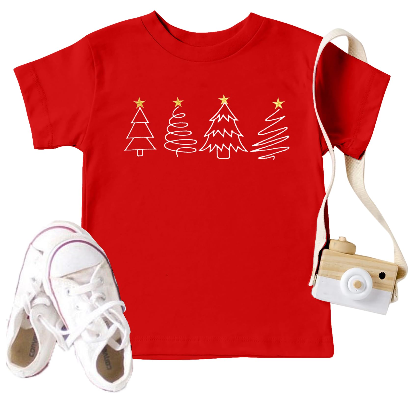 Christmas Tree Shirt for Toddler Boys Girls Merry Christmas T-Shirts Short Sleeve Holiday Tee Xmas Gift Tops