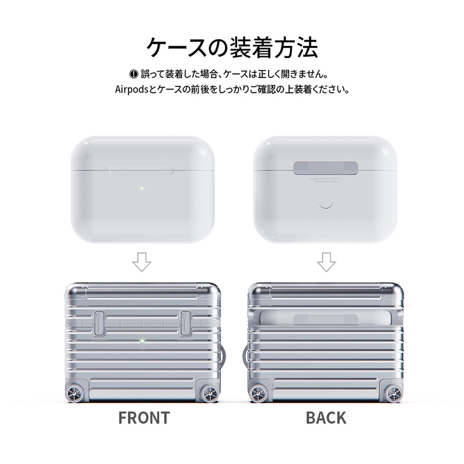 miak AirPods Pro (第2世代/第1世代) ケース カバー キャリーケース