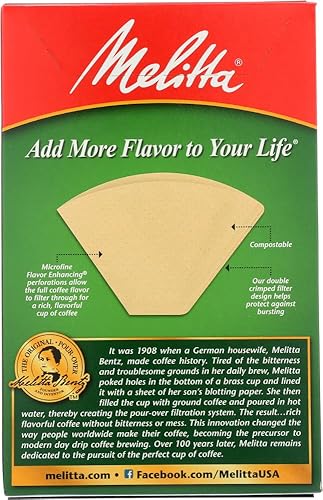 Miniatura 3 de Melitta Filtros de café en cono marrón natural, #4 100 Ea (paquete de 2)