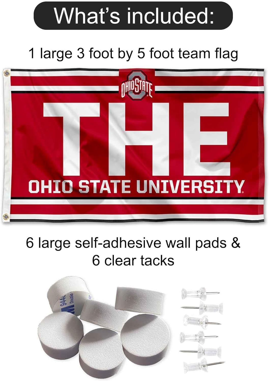 Ohio State Buckeyes THE Banner and Tapestry Wall Tack Pads - Image 2