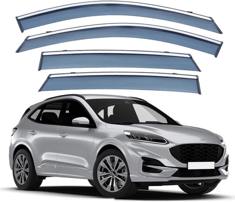 PANXUC Car Wind Deflectors for Ford Kuga CX482 2020-2022, Side Window Wind Rain Deflector Window Visor Sun Rain Guard Smoke Guards