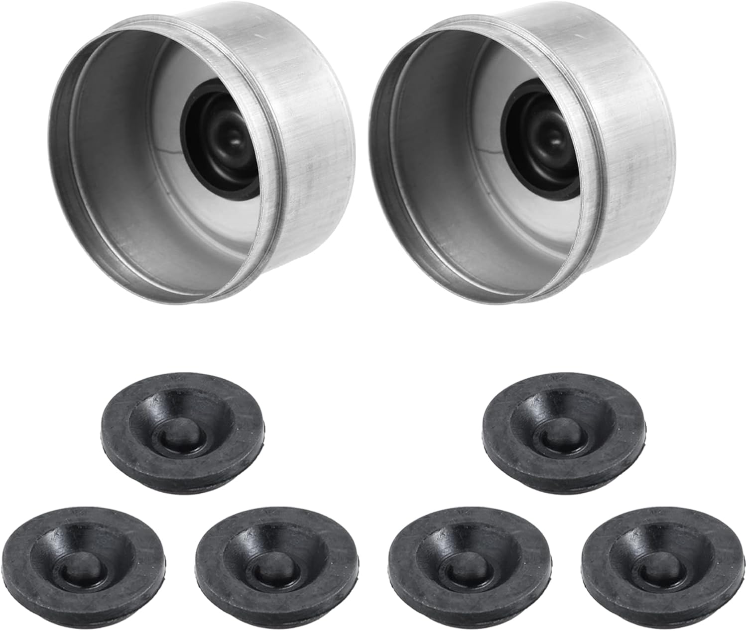 X AUTOHAUX 2pcs 2.72" Trailer Axle Dust Cap Cup Grease