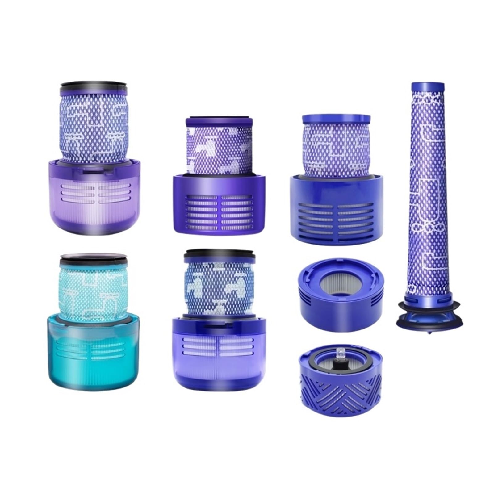 Repuestos de filtro de repuesto lavables HEPA, compatibles con Dyson, V6 V7 V8 V10 V11 V12 V15(V15 X 2)
