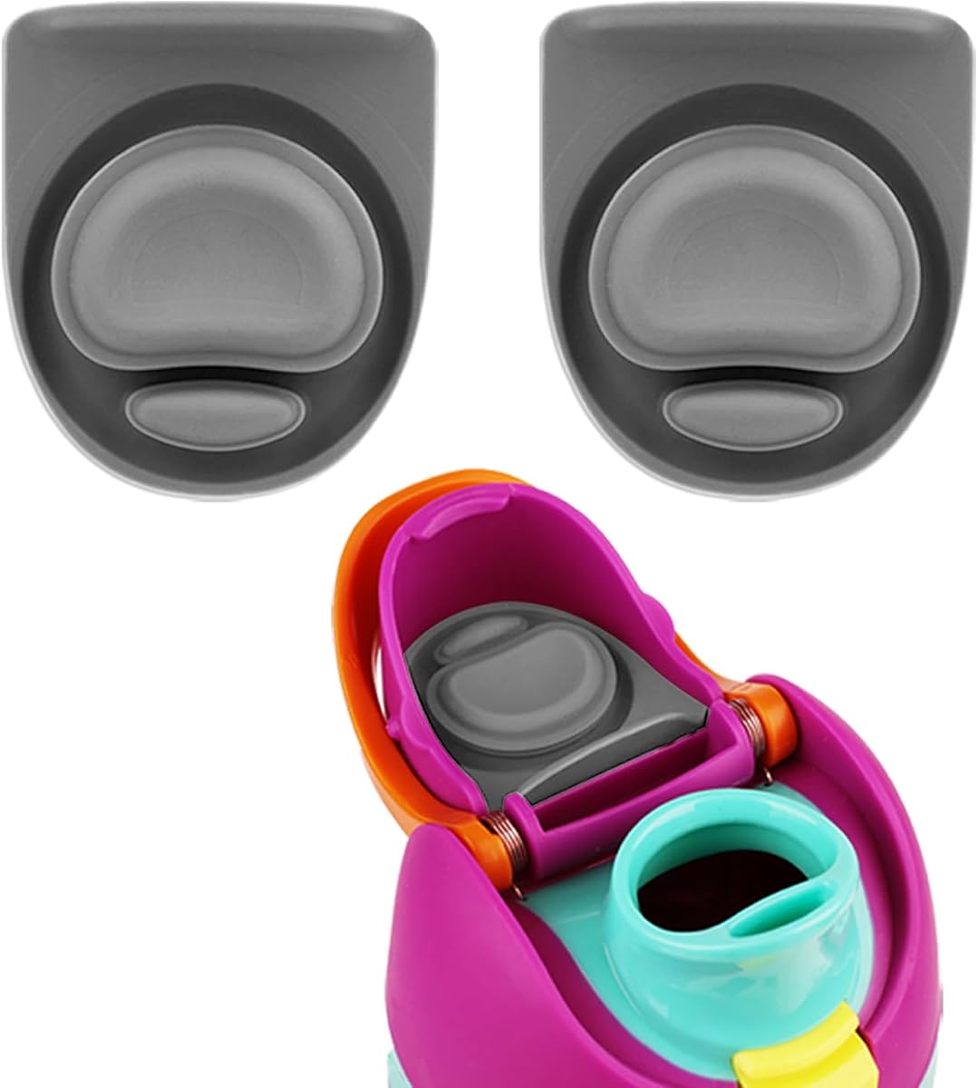 2pcs Replacement Stopper Compatible with Owala FreeSip 24oz 32oz, Water Bottle Top Lid for Owala 16/19/24/32/40oz Seal Bottle Cap Leak Proof Bottle Mouth Plug Parts Silicone Stopper Gasket Accessories