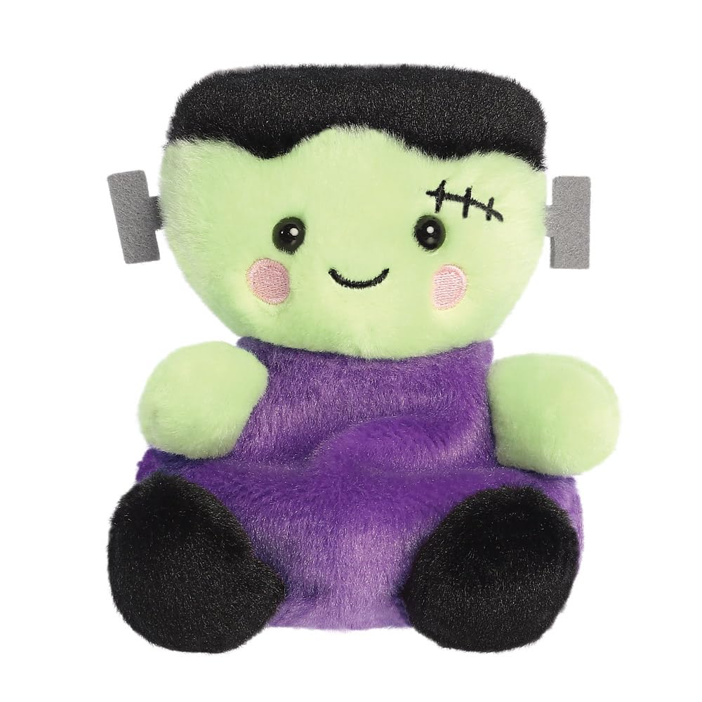 Aurora, 13562, Palm Pals Bolts Frankenstein 5In, Soft Toy, Purple & Green, 13 cm