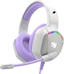 IMYB A36 Casque de jeu avec écouteurs Mic Stereo pour Pc, PS5, Xbox RGB Annulation du bruit filaire sur l'oreille pour Xbox Series X/S, PS4, Interrupteur Nintendo, Ordinateur, Ordinateur portable, Mac