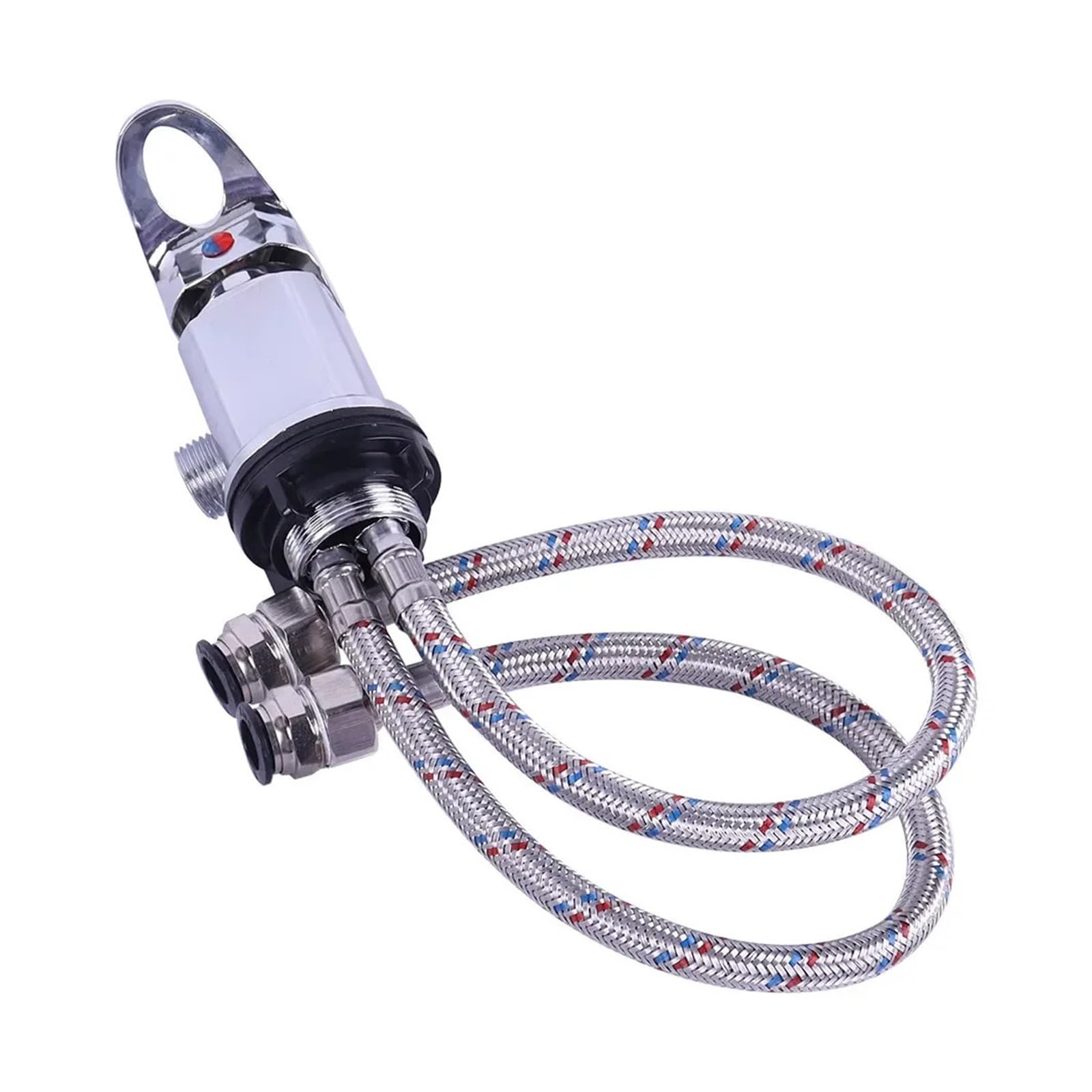ZQFHSX Campervan Camper Accessories Caravan Chrome Shower Mixer With 12mm Push Fitting 1/2 Inch Motorhome For RV Modification
