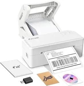 Bluetooth Thermal Label Printer with Stand, 4x6 Shipping Label Printer
