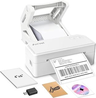Bluetooth Thermal Label Printer w/ Stand, 4x6 Shipping Label Printer