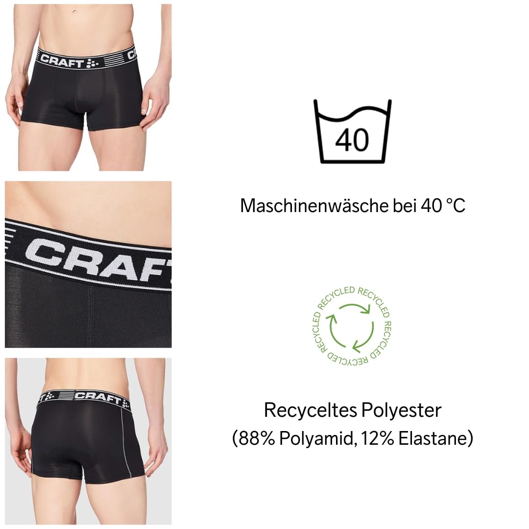 Craft Męskie bokserki rowerowe Core Greatness, rozmiar L, bokserki rowerowe, męskie spodenki rowerowe, wyściełane wkładką Infinity C6, bielizna funkcyjna, męska na lekkie wycieczki rowerowe