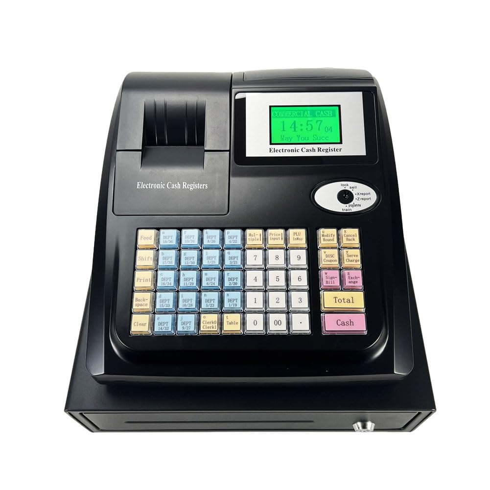Ghygetrich Cash Register, Cash Till Cash Box Cash Register Till for Small Business Cash Till for Small Business Cash Register Till Black Money Box