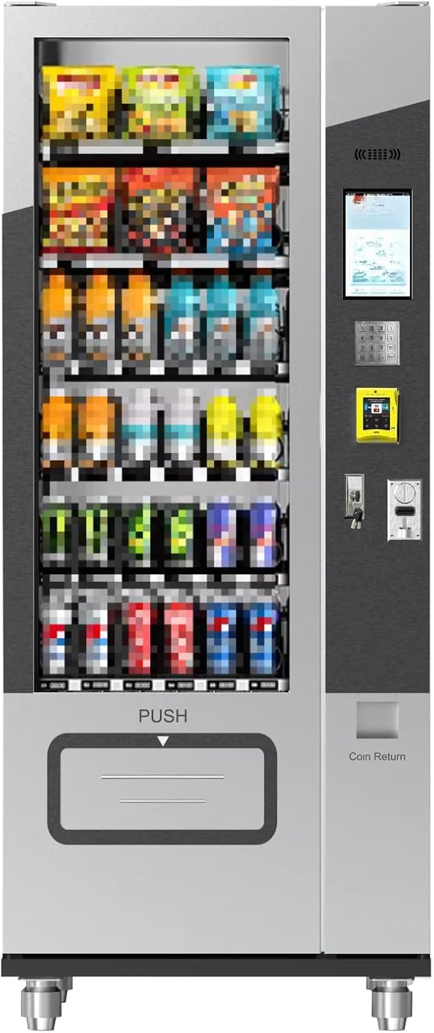 Smart Snack & Beverage Vending Machine with Touch Screen, Combo Equipment, Multiple Payment Options, Ideal for Offices & Commercial Use