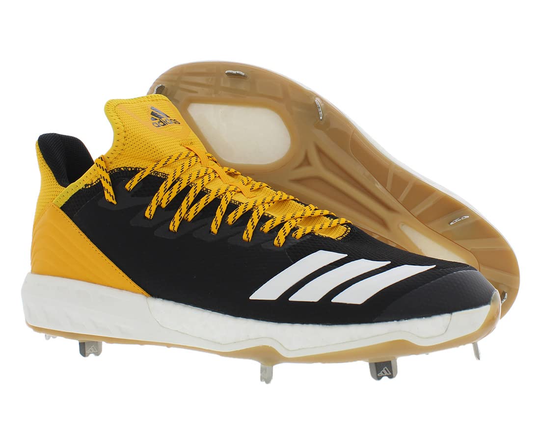 adidas Icon 4 Cleat - Men's Baseball 13.5 Black/Cloud White/Yellow