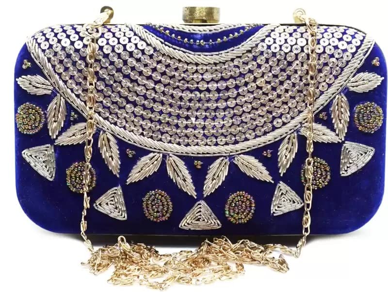 See full amazon price history chart for MaFs Blue Embroidered Women clutches For Weddings MaFs Blue Embroidered Women clutches For Weddings (B09V8C84T9) Amazon Price History, Amazon Price Tracker