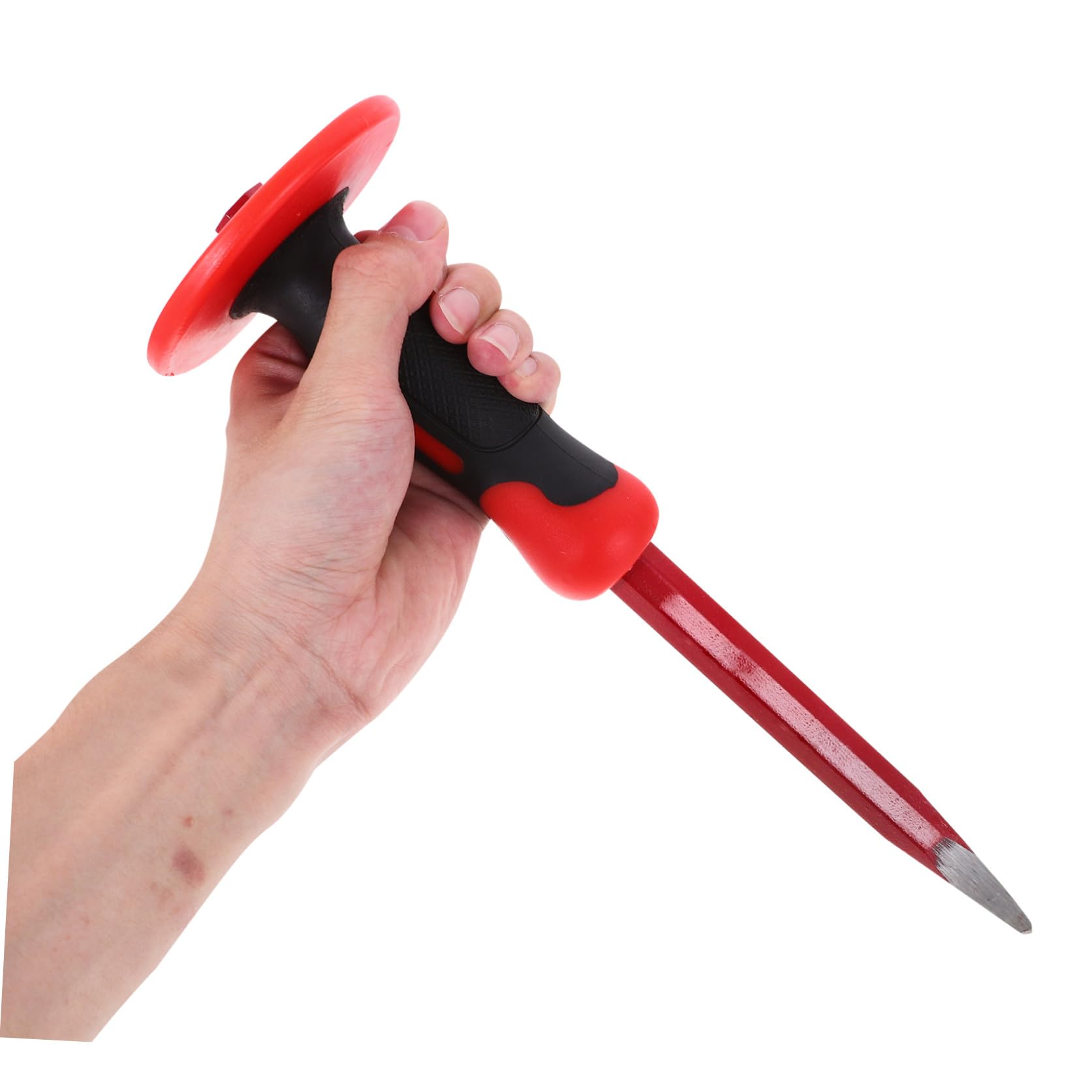 ERINGOGO Scalpelli per Muratura Testa e Punta Acciaio Vanadio Temprato Impugnatura con Protezione Ergonomica per Scultura Mattoni Resistente e Ruggine