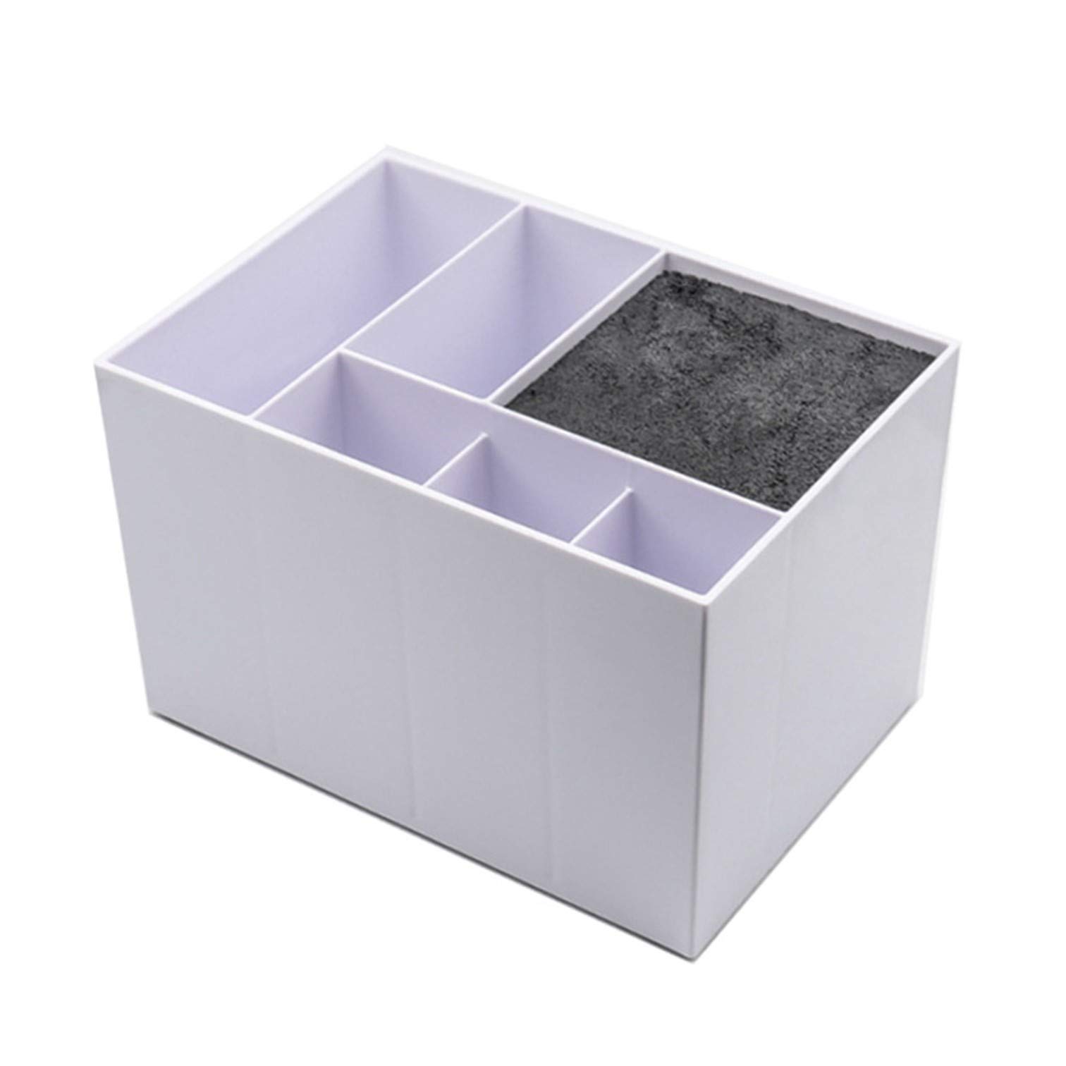 EXDUCT Scissor Cube White Nylon Hair Salon Tool Storage Case 6.5x4.5x4.1in