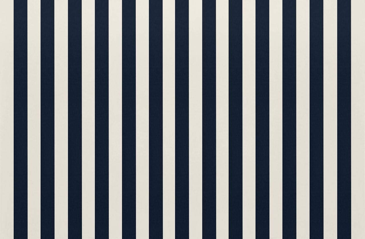 RSH DECOR: Square Throw Pillows Set of 2 | 17” x 17” | All-Weather Spun Fabric | Water and Fade-Resistant | Outdoor Accent Pillows for Patio Furniture | Navy & White Stripe