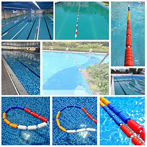 Kit de separación de profundidad de piscina con flotador de seguridad, ganchos de acero inoxidable para división de aguas profundas y poco profundas, accesorio esencial de seguridad para piscina.