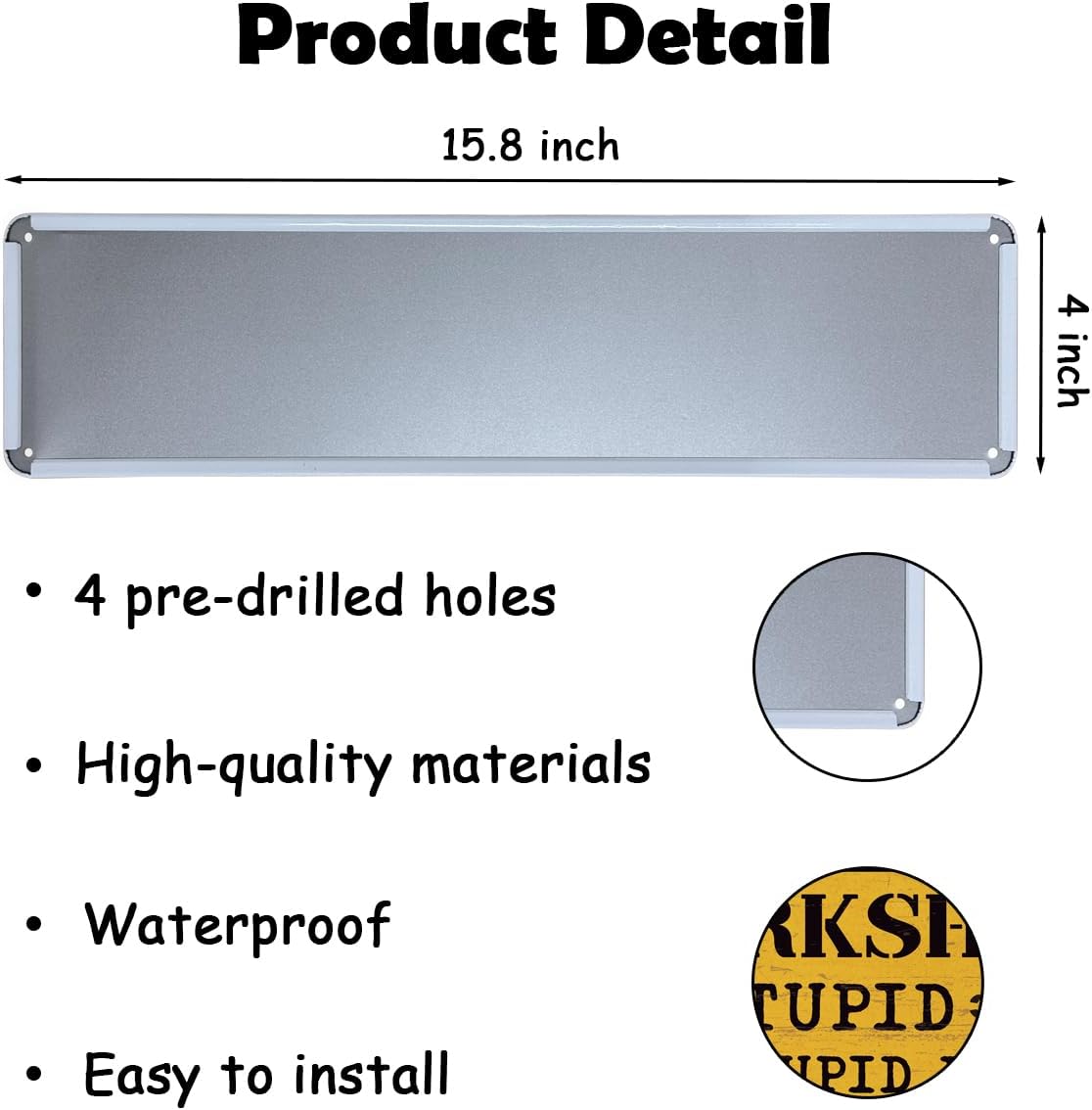 Metal Hanging Vintage Sign, Retro Man Cave Decor, Grandpa's Workshop He Can't Fix Stupid, Christmas Garage Studio Decor, Decorative Metals Wall Signs, Unique Christmas Gift For Grandpa - Image 2