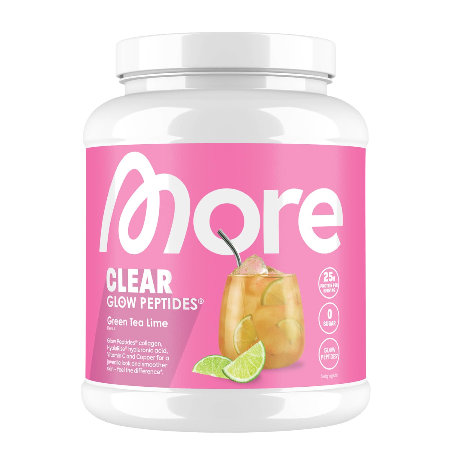 MORE Clear Glow Peptides, Green Tea Lime, 600 g