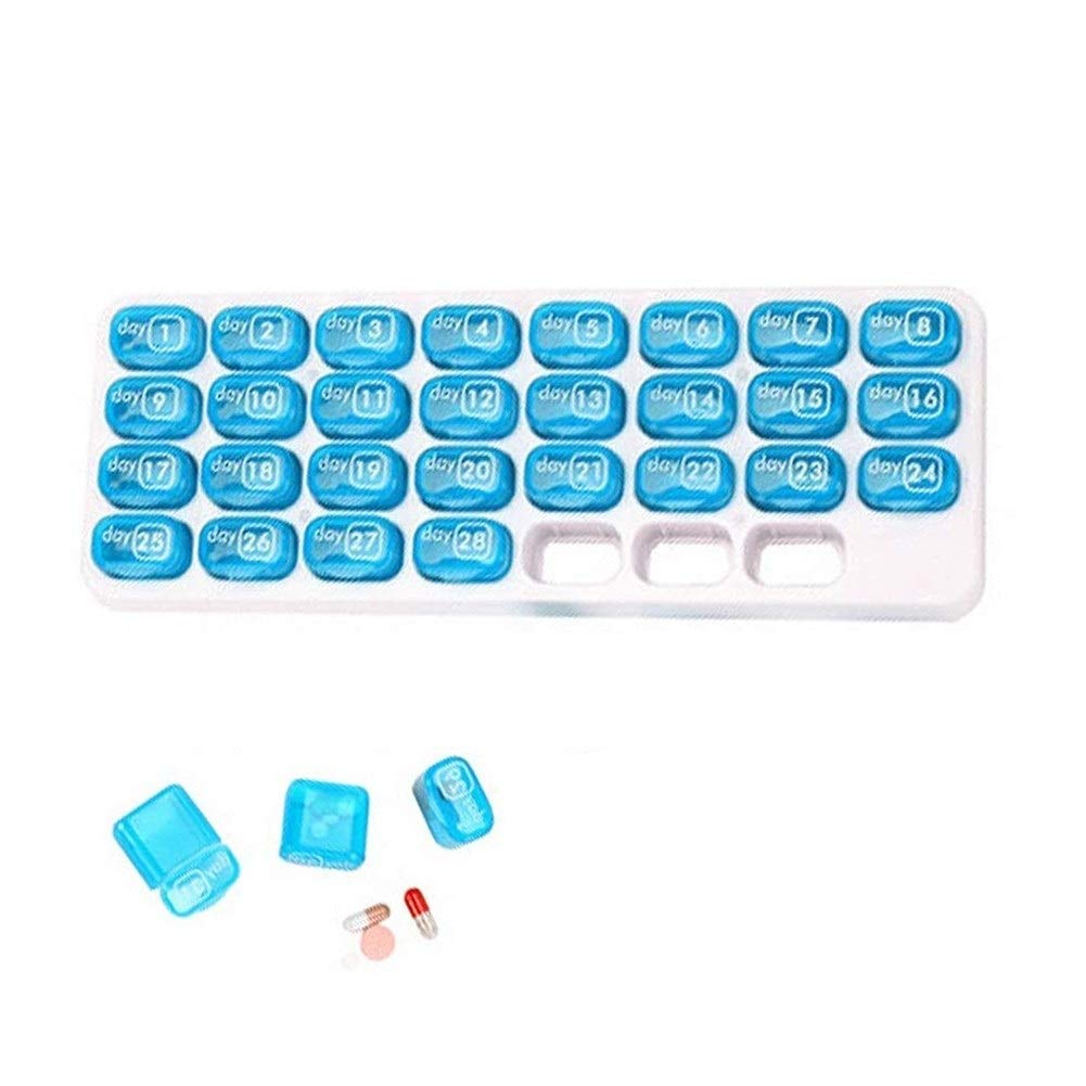 Qddan Monthly Pill Organizer,31 Day Pill Organizer With Large Removable Medication Pods Portable Pill Case Box And Holder For Daily Medicine And Vitamins Great For Travel
