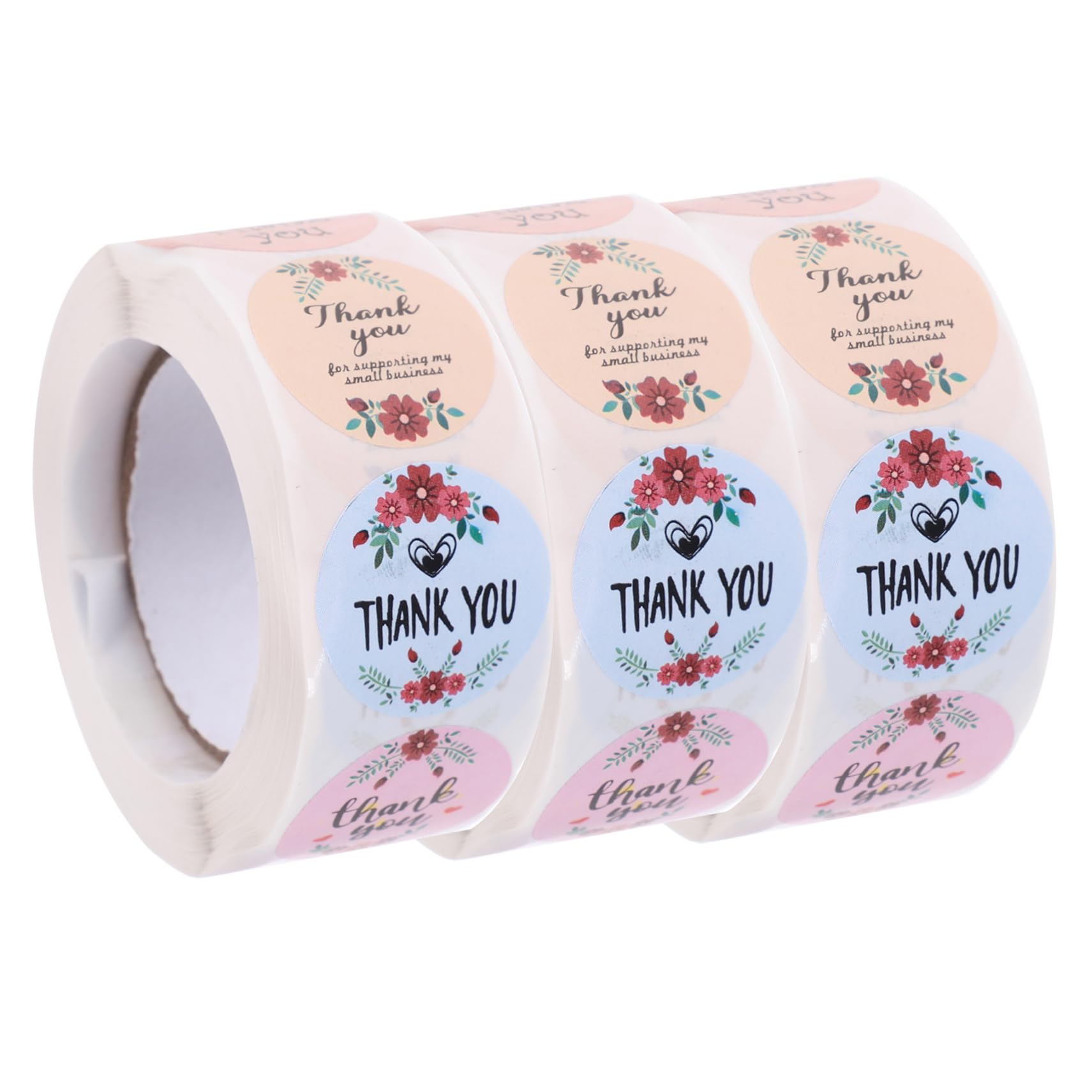 STOBOK 15rotoli Rotondi Adesivi Decorativi Per Confezioni Di Ringraziamento Di Etichette Adesive Per Matrimoni Compleanni e Feste Adesivi Per Ogni