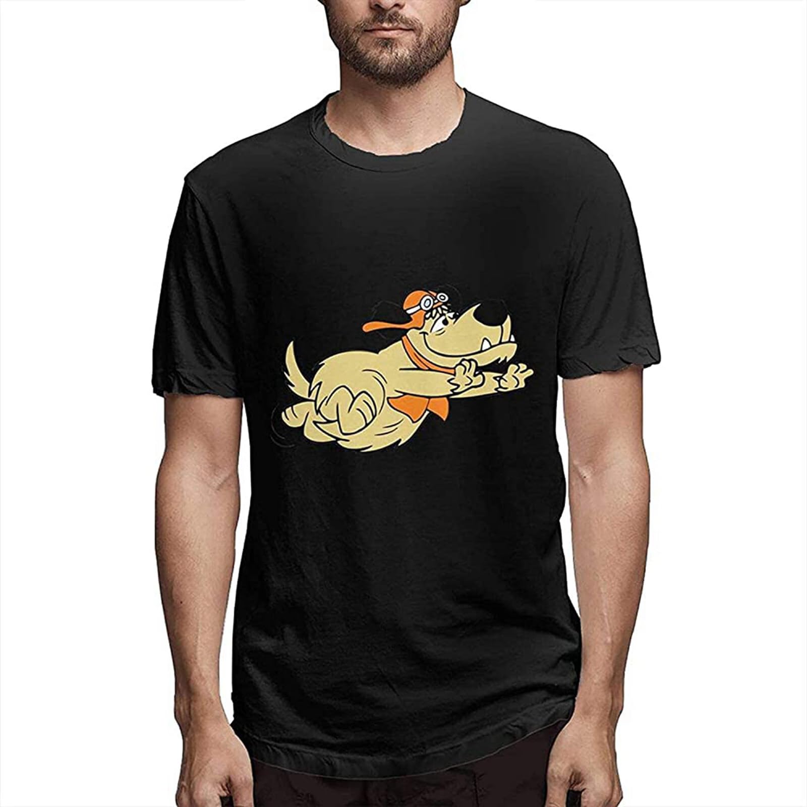 Keyru Men's Black Dastardly And Muttley T-Shirt Fashion Short Sleeve 3XL