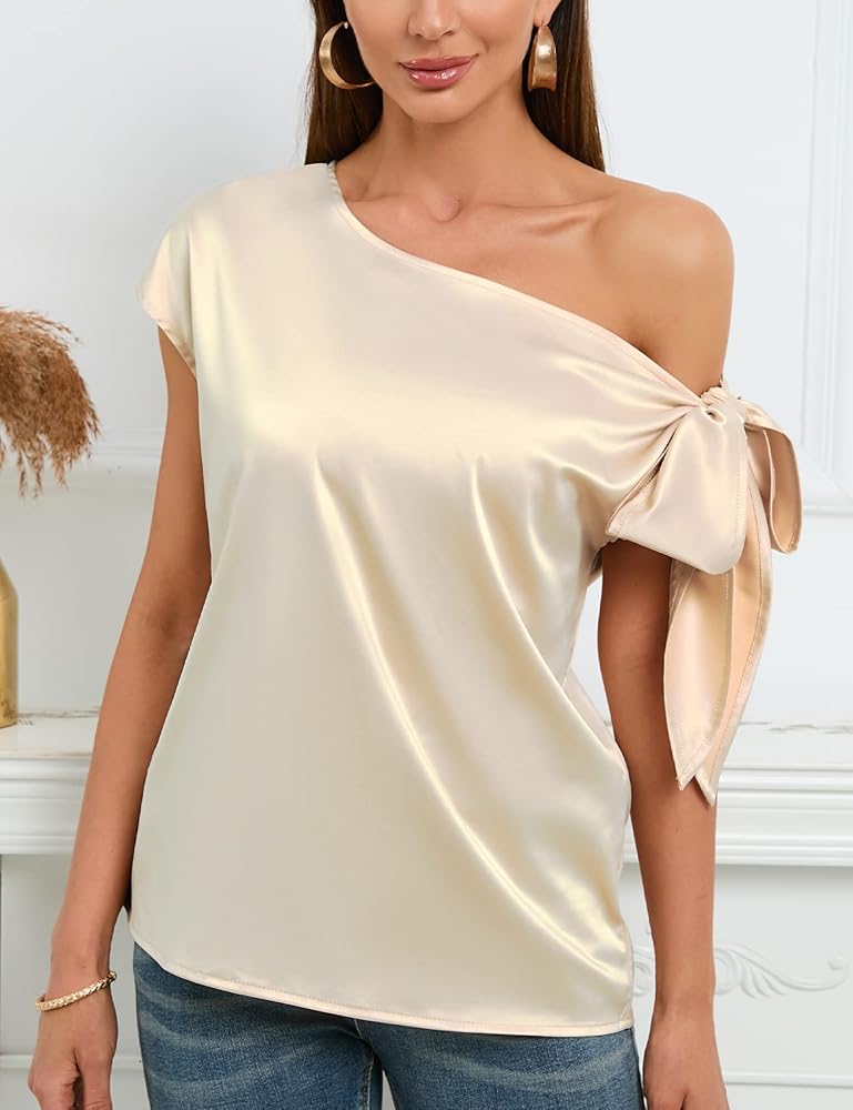 Amazon.com: AISWI Women's 2024 Off Shoulder Satin Tops Elegant Amazon.com: AISWI Women's 2024 Off Shoulder Satin Tops Elegant