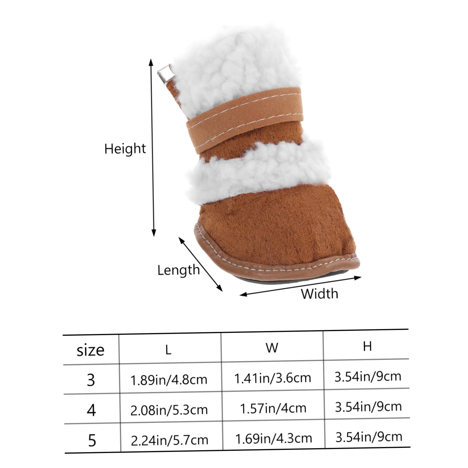 BESPORTBLE 2 Pairs Pet Winter Boots Non Slip Dog Snowshoes for Outdoor Use Warm Breathable Footwear for Winter Adventures Keep Pets Cozy and Safe