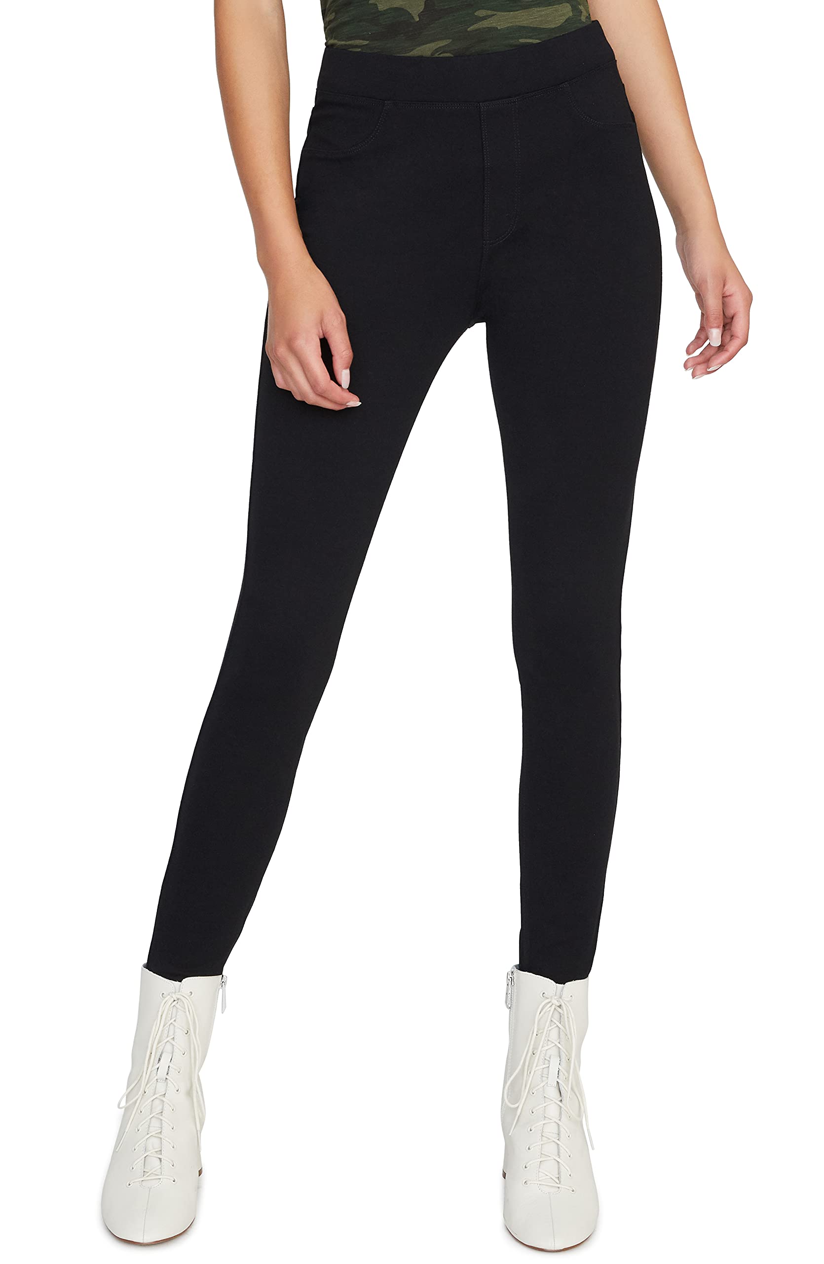 Sanctuary Runway Ponte Leggings with Functional Pockets Rayon-Blend  Fabrication Elasticized Waist