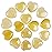 Marrywindix 15 Packs 0.8 Inch Healing Crystal Natural Yellow Jade Heart Love Carved Palm Worry Stone Chakra Reiki Balancing