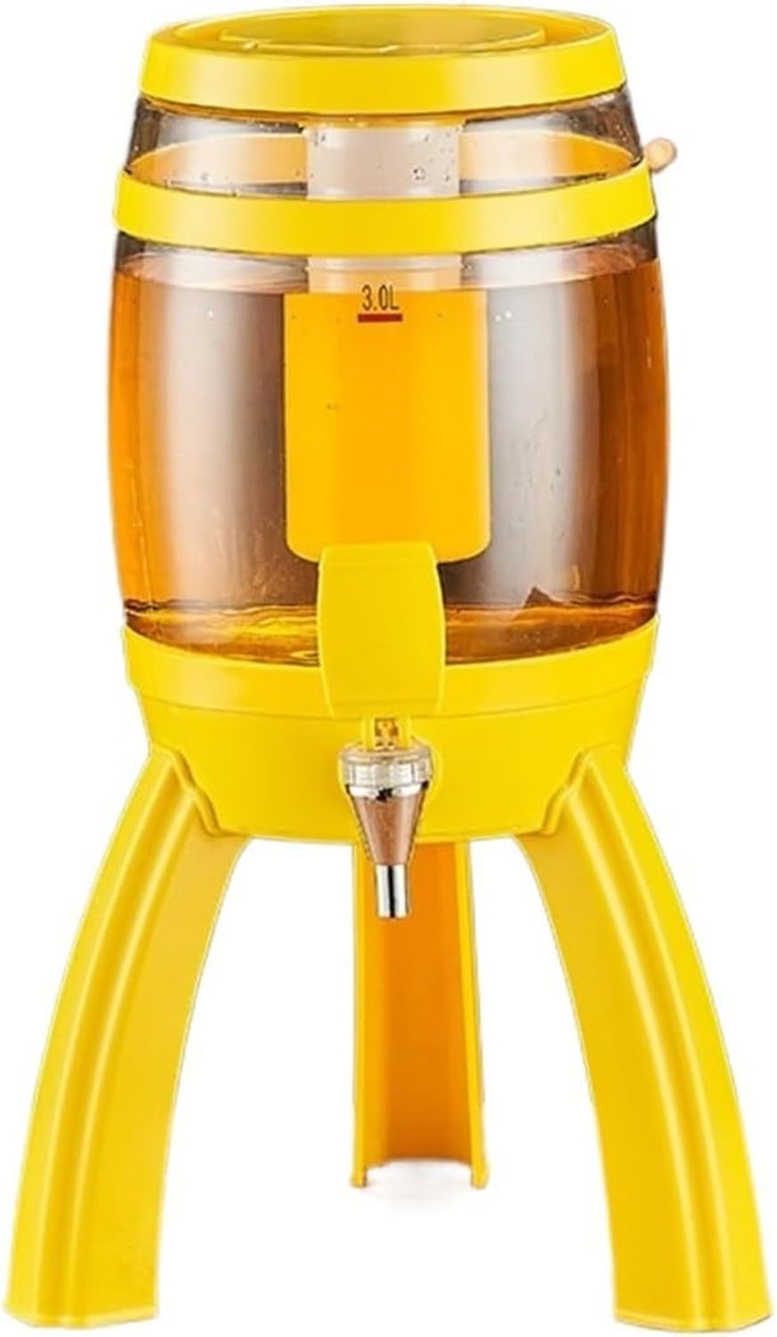 AIEIJJH Juice Dispenser for Parties, Beverage Server Drink Dispenser Pitcher for Home Bar Water Container, Yellow, 25.5x41.5cm