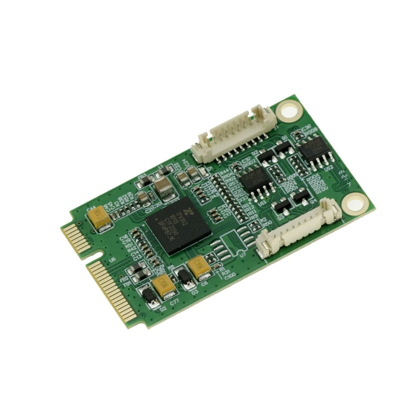 KALEA-INFORMATIQUE Mini PCI Express 2 Puertos RS422 RS485 DB9 Tarjeta Serie con chipset EXAR XR17V352, suministrada con adaptadores para Montaje Cable a Cable.
